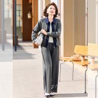 中老年女装春装新款套装女洋气休闲两件套衣服春秋衣服春秋款
