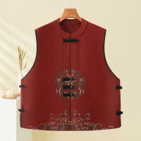 国风复古妈妈马甲中老年女装无袖马夹40-60岁奶奶装衣服洋气老年