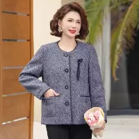 妈妈装春装外套40-60岁中老年女装大码宽松衣服加大加肥短款女款