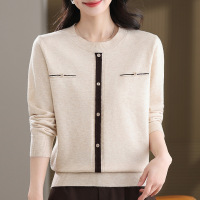 妈妈装针织衫40-60岁洋气春秋款毛衣上衣女大码宽松毛线衫50岁