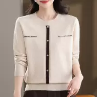 妈妈装针织衫40-60岁洋气春秋款毛衣上衣女大码宽松毛线衫50岁