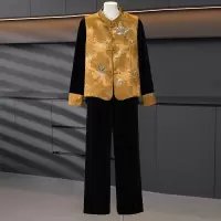 新款中老年女装妈妈装40-60岁洋气套装古风复古春装50岁中年人女