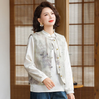 新款古风妈妈装两件套衣服40-60岁洋气中老年女士休闲衣服50岁女