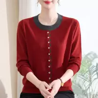 新款女装洋气妈妈装针织衫40岁50岁中老年女装春装上衣60岁