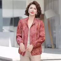 时尚中老年薄款外套女40-60岁春装上衣长袖妈妈装开衫女装衣服女