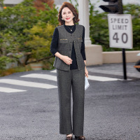 春装妈妈套装女时尚休闲女装中年人三件套春秋新款衣服40-60岁女