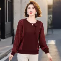 气质妈妈打底衫中老年春装洋气婆婆装中年春装小衫女50岁薄款上衣
