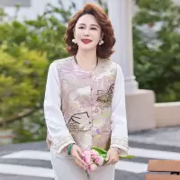 马甲外套时尚气质中老年马夹40-60岁国风妈妈装50岁中式女装中年