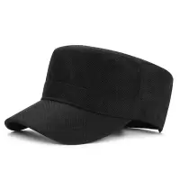 帽子亚麻透气平顶帽鸭舌男式头围大码中老年休闲百搭时尚男款棉麻