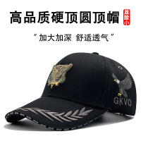 GKVO高端帽子男大头围鸭舌帽春秋季潮牌硬顶棒球帽加大加深显脸小