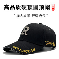 帽子男新款大头围防晒鸭舌帽春秋户外运动硬顶棒球帽加大深显脸小