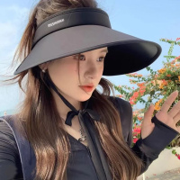 UPF50+防晒帽女款防紫外线夏季加大帽檐空顶遮阳帽子uv冰丝太阳帽