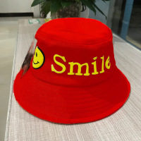 儿童春秋款渔夫帽中大童时尚盆帽男女童笑脸遮阳可爱超萌大檐帽子