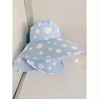 甜美可爱红色波点渔夫帽子女夏季遮阳法式复古绑带大檐显脸小盆帽