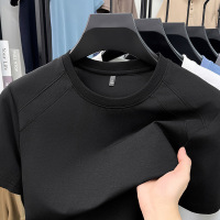 2026夏季新款速干网孔短袖男T恤圆领纯色运动休闲透气男士T恤