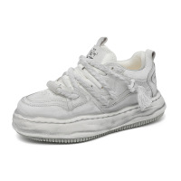 MM溶解底隐形增高鞋7CM男女同款 小众休闲板鞋原创情侣厚底面包鞋