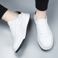 头层牛皮新款男士休闲鞋真皮透气男款小白鞋百搭潮流板鞋男鞋鞋子