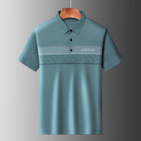 夏季新款男士休闲简约时尚短袖Polo衫轻商务翻领轻薄透气男装