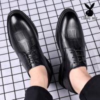 男士洞洞款皮鞋男夏季棕色新款凉鞋真皮商务正装系带镂空透气休闲