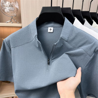 夏季新款男士纯色短袖Polo衫轻商务休闲翻领时尚舒适透气男装