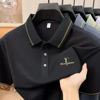 夏季新款男士纯色翻领套头休闲简约时尚商务轻薄透气舒适男装