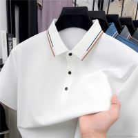 夏季新款男士纯色短袖Polo衫轻商务休闲简约轻薄透气舒适时尚