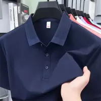 夏季新款商务休闲男士纯色短袖Polo衫翻领轻薄透气舒适男装