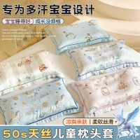 卡通凉感天丝儿童枕头套单个夏季幼儿园宝宝专用冰丝枕芯内胆套罩