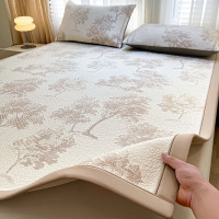 田园风冰丝席豆豆凉席三件套夏季凉感床单夏凉垫可机洗空调软席子