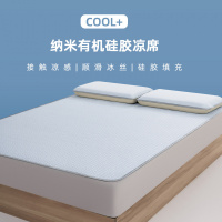 纳米有机硅胶填充凉感席子透气顺滑简约超薄超软夏季凉席