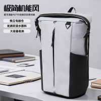 卷口商务双肩包通勤笔记本电脑包男高级感背包出游轻便机能包