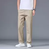 品质潮夏季男士休闲裤直筒宽松薄款中青年商务通勤百搭长裤子男款