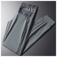 时尚装男士夏季高弹力直筒休闲裤长裤男百搭冰丝休闲裤中高腰