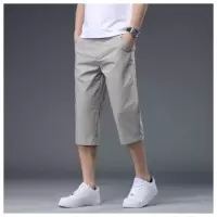 百搭透气运动裤薄款时尚子宽松七分裤商务潮流休闲短裤男士夏季棉