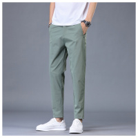 简约韩版夏季商务男生休闲裤薄款潮流男士修身休闲裤长裤百搭运动
