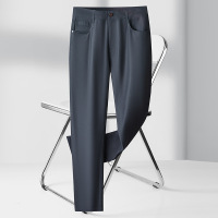 轻奢休闲裤男士青年夜店莫代尔免烫百搭夏季男士薄款轻奢商务西裤