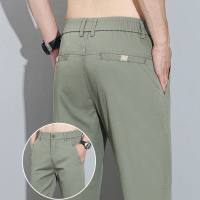 裤子男款2026夏季新款轻奢时尚休闲裤宽松直筒夏季薄款透气长裤子