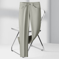 高腰西裤男品质抗皱冰丝休闲裤年轻夏季垂感商务西裤超柔中年长裤
