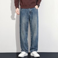 2026新款美式复古水洗牛仔裤潮牌宽松直筒垂感阔腿裤牛仔裤男士裤