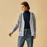 云上生活春装简约文艺韩版百搭长袖针织女式外套