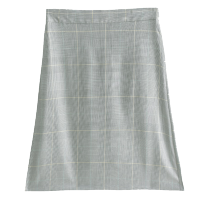 云上生活女装格纹半裙自然腰A字裙格子半身裙