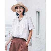 云上生活2020气质文艺条纹衬衫女式衬衣