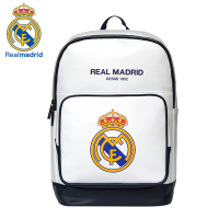 皇家马德里Realmadrid官方正品时尚男女士多功能大容量书包运动户外训练商旅旅行电脑双肩挎包背包白色