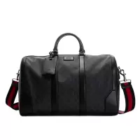 GUCCI 古驰男包 gucci男士GG贴画随身行李包单肩手提包474131K5IAN1095 黑色 474131K5I