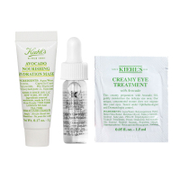 科颜氏Kiehl's牛油果面膜5g*5 牛油果眼霜1.5ml*10 集焕白淡斑精华液4ml*/5