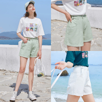 三彩2020夏季新款高腰A字型热裤直筒短裤休闲裤牛仔裤