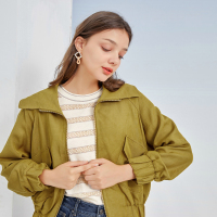 三彩2020秋季新款天丝亚麻长袖外套上衣