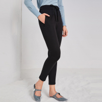 三彩2020秋季新款松紧腰运动风长裤休闲裤直筒裤