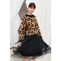 伊布都ibudu2020冬季新款高腰松紧腰蕾丝网纱裙半身裙女