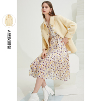 三彩2020冬季新款设计师联名宽松A摆双面呢羊毛呢毛呢大衣外套女